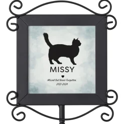 Pet Silhouette Memorial Garden Stake