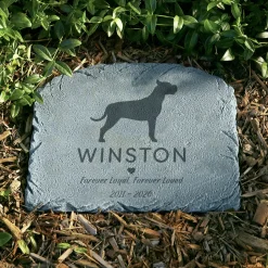 Pet Silhouette Memorial Garden Stone