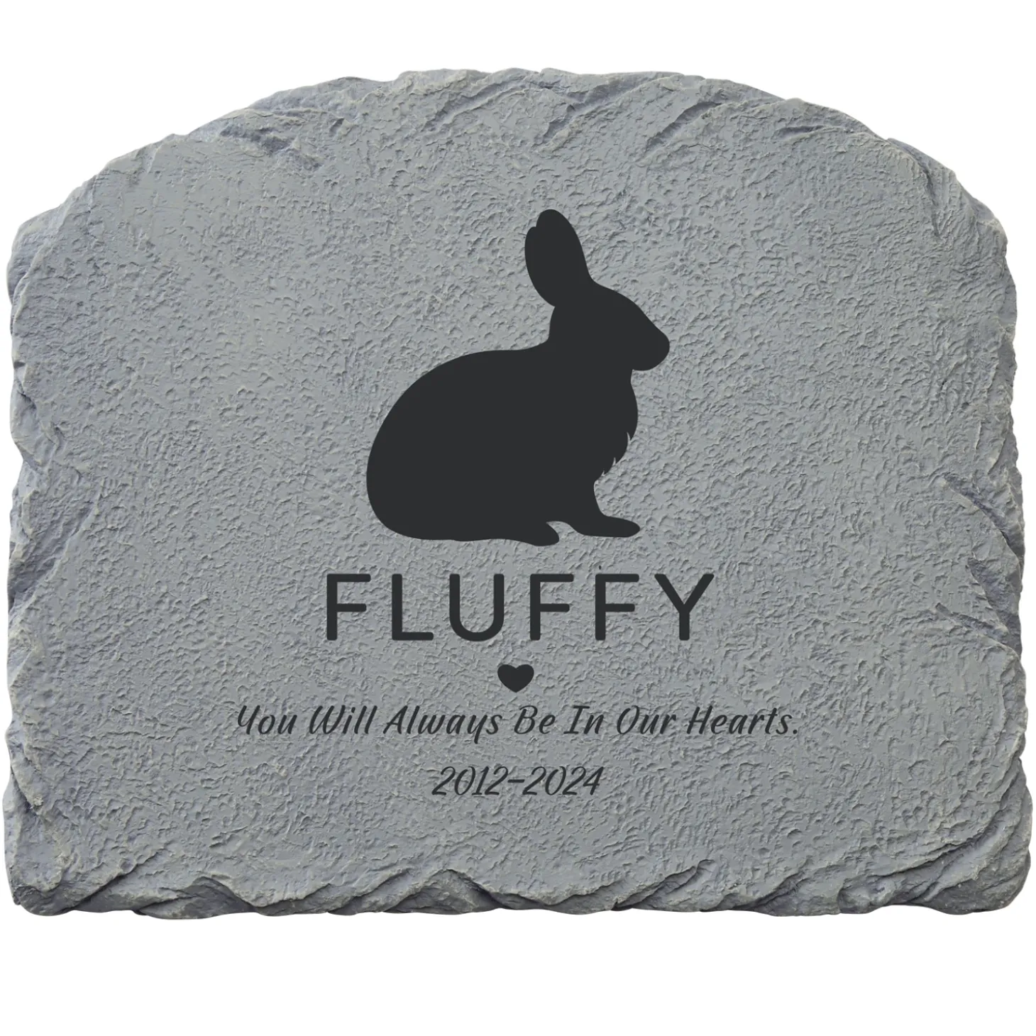Pet Silhouette Memorial Garden Stone
