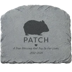 Pet Silhouette Memorial Garden Stone