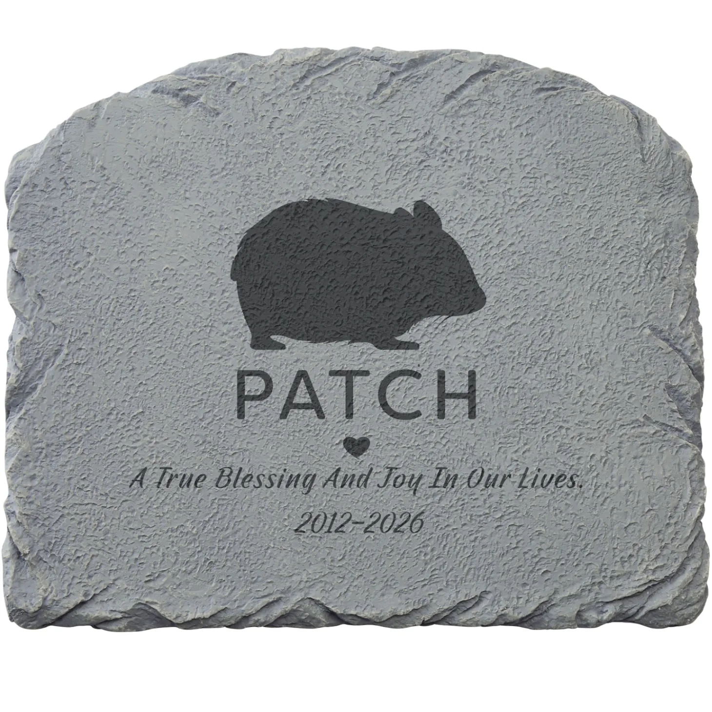 Pet Silhouette Memorial Garden Stone