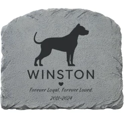 Pet Silhouette Memorial Garden Stone