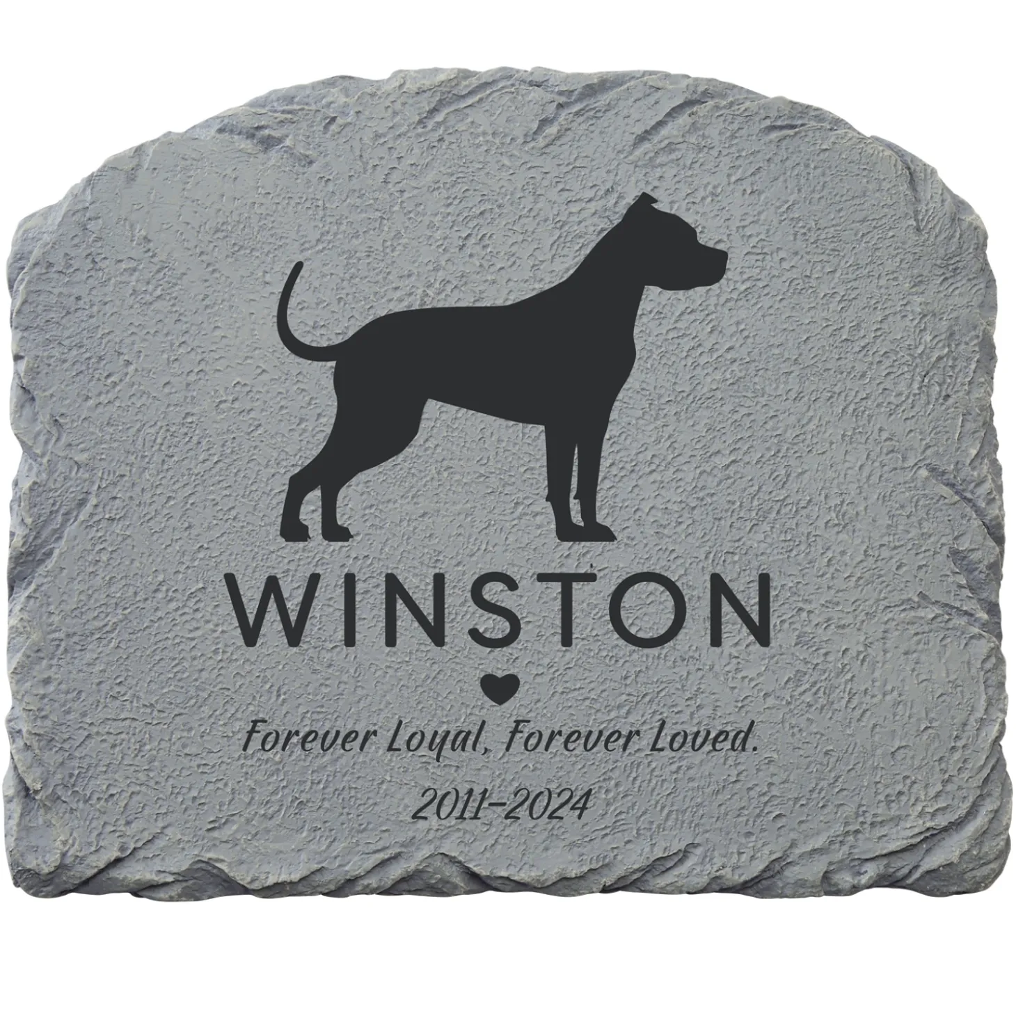 Pet Silhouette Memorial Garden Stone