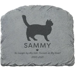 Pet Silhouette Memorial Garden Stone