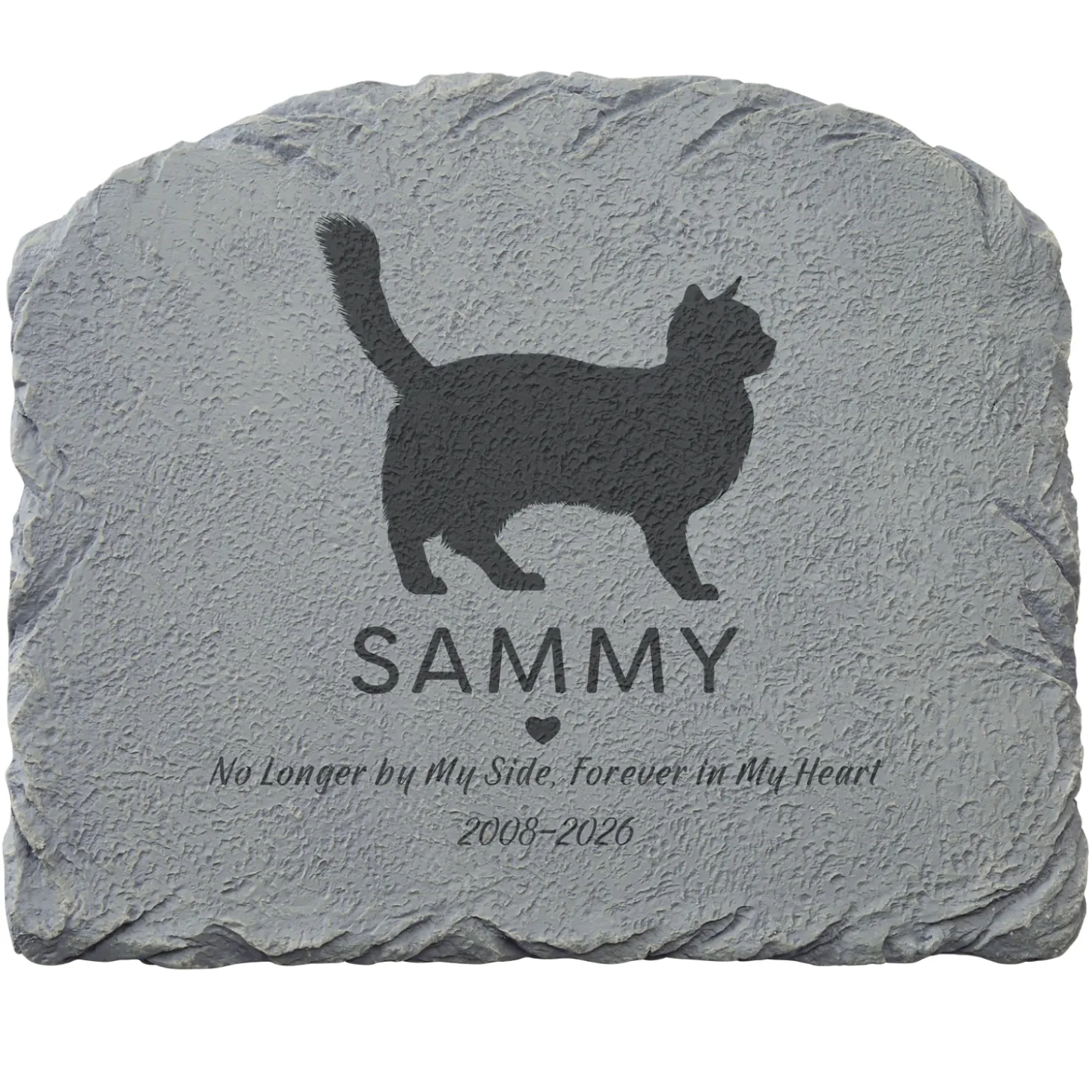 Pet Silhouette Memorial Garden Stone