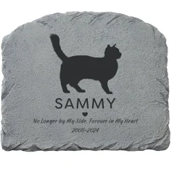 Pet Silhouette Memorial Garden Stone