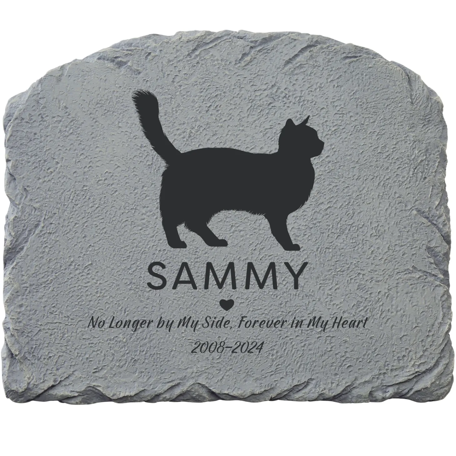 Pet Silhouette Memorial Garden Stone