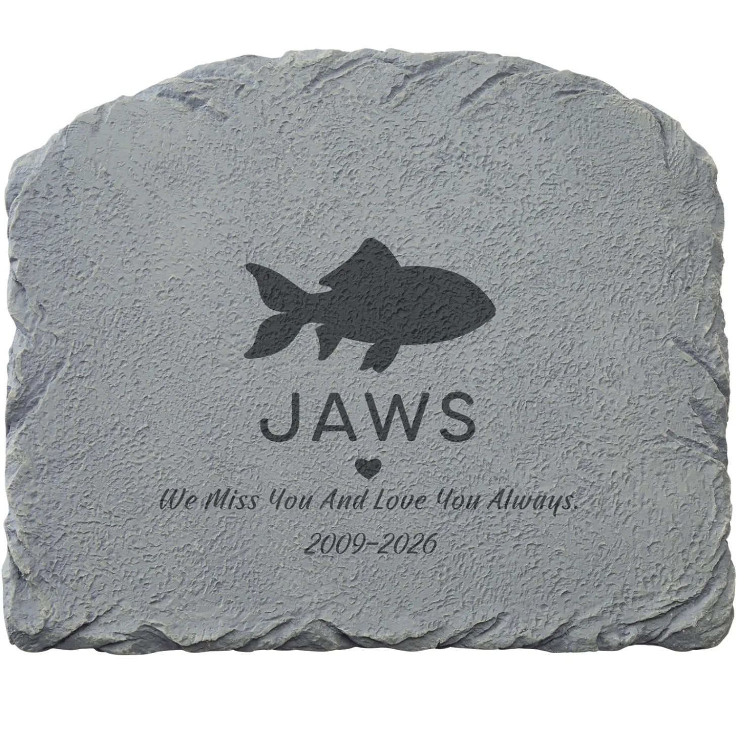 Pet Silhouette Memorial Garden Stone