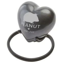 Pet Silhouette Memorial Heart Keepsake Urn