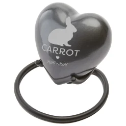 Pet Silhouette Memorial Heart Keepsake Urn
