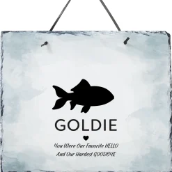 Pet Silhouette Memorial Plaque Slate Sign