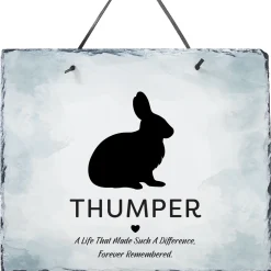 Pet Silhouette Memorial Plaque Slate Sign