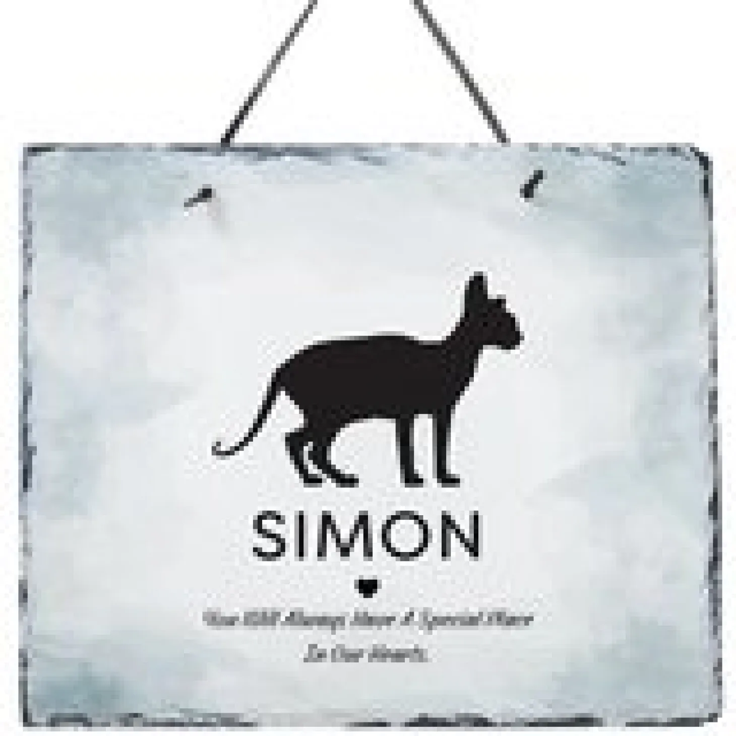 Pet Silhouette Memorial Plaque Slate Sign