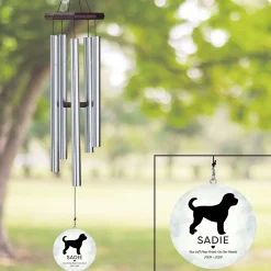 Pet Silhouette Memorial 30" Wind Chime
