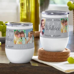 Photo Memory Collage Insulated Wine Tumbler