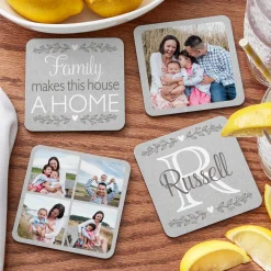 Photo Memory Collage Wood Coasters