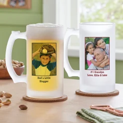 Photo Message Frosted Beer Mug