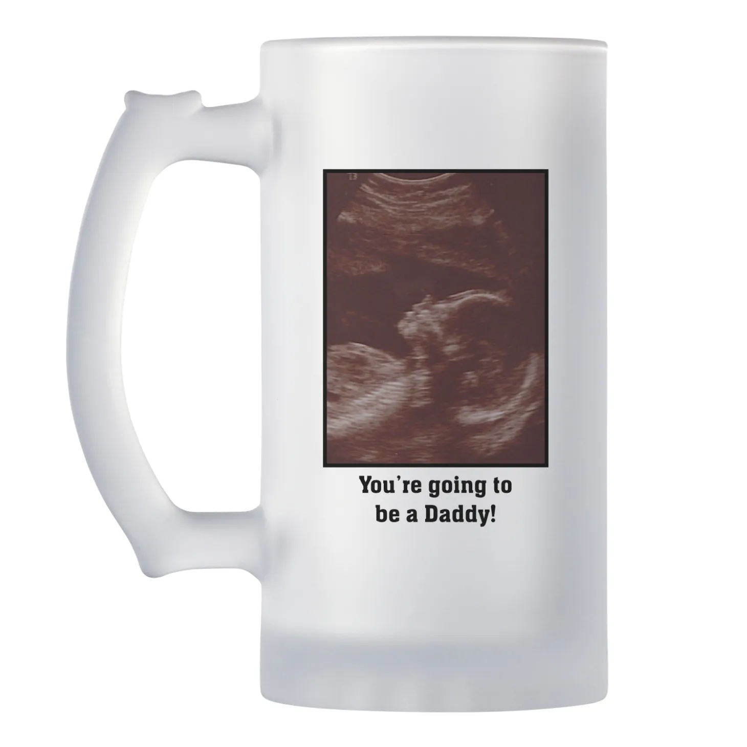 Photo Message Frosted Beer Mug