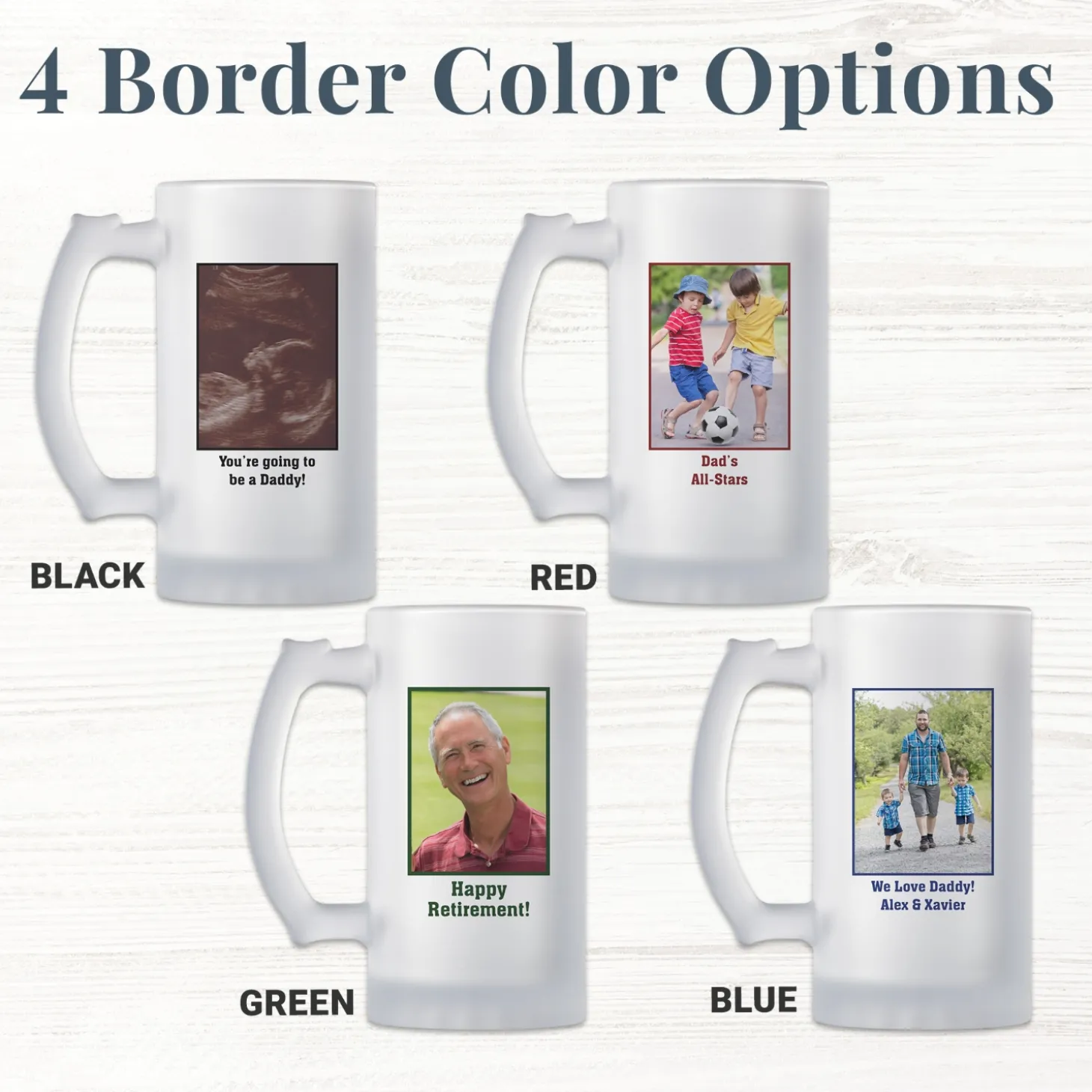 Photo Message Frosted Beer Mug