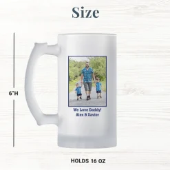 Photo Message Frosted Beer Mug
