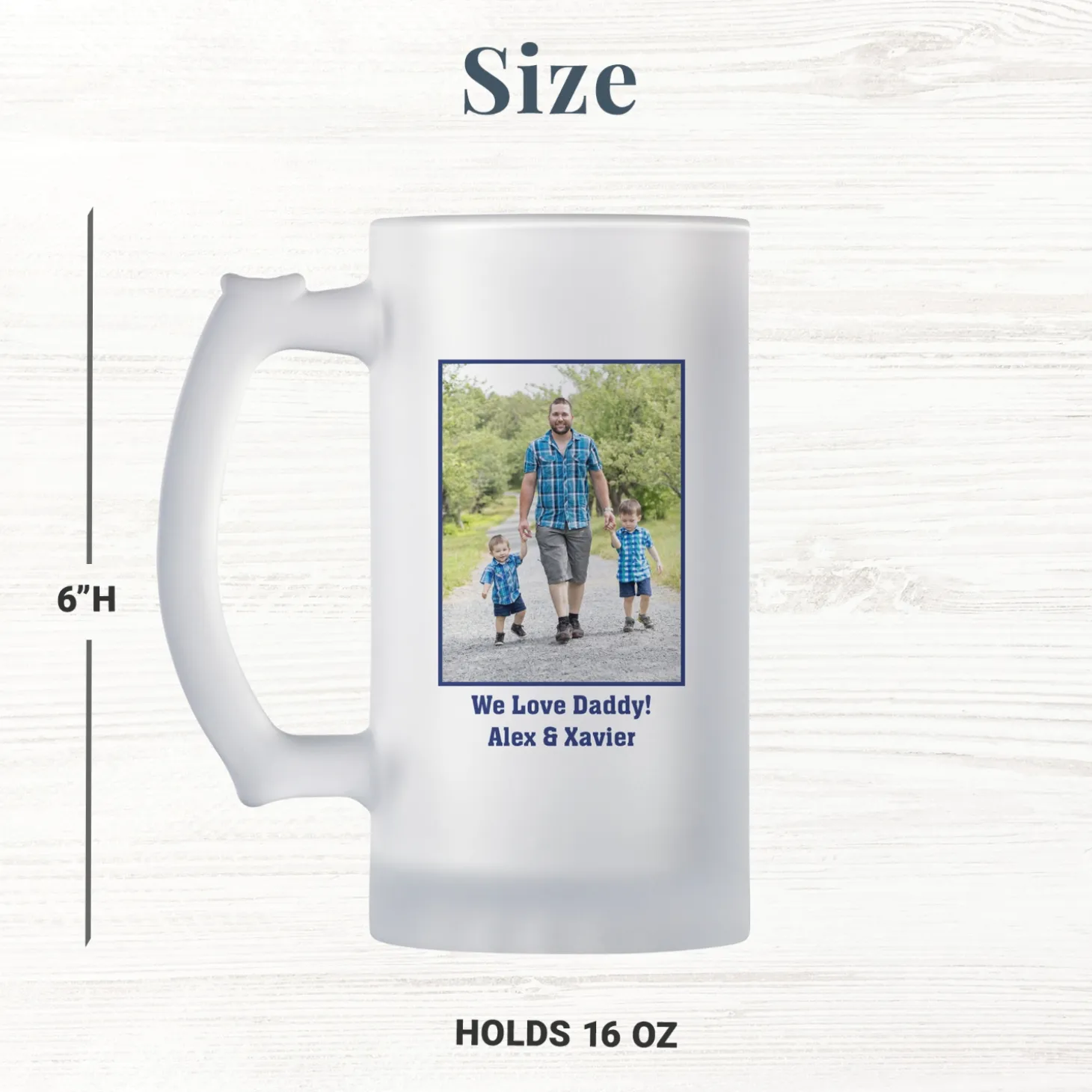 Photo Message Frosted Beer Mug