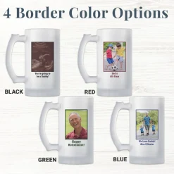 Photo Message Frosted Beer Mug