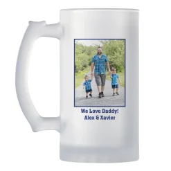 Photo Message Frosted Beer Mug
