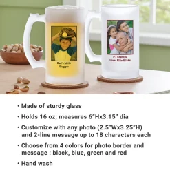 Photo Message Frosted Beer Mug
