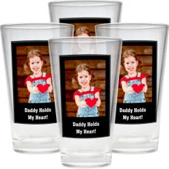 Photo Message Pint Beer Glass