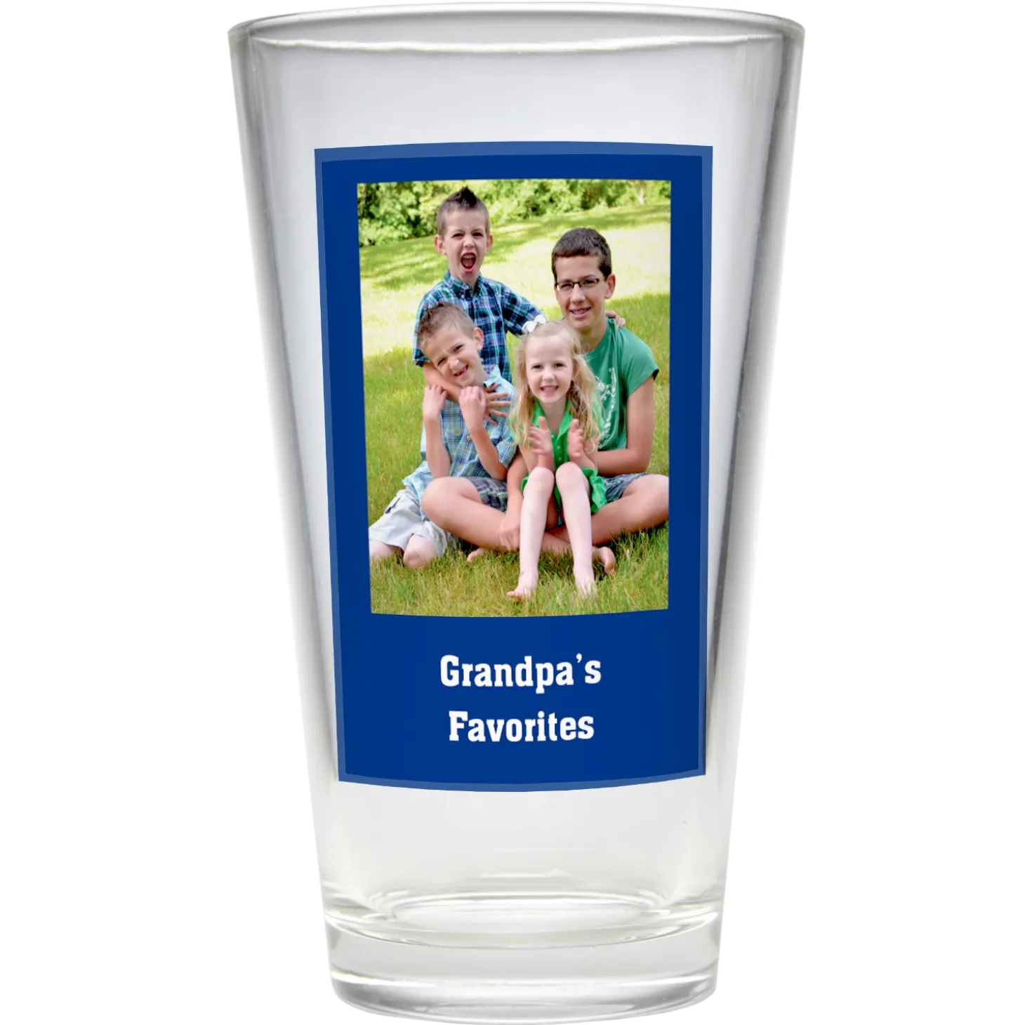 Photo Message Pint Beer Glass
