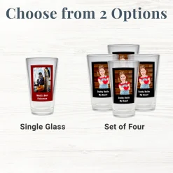 Photo Message Pint Beer Glass