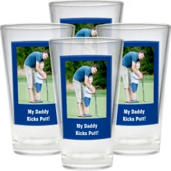 Photo Message Pint Beer Glass