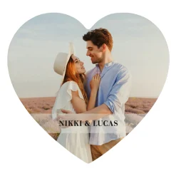 Photo Message Wood Heart Wall Sign