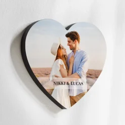 Photo Message Wood Heart Wall Sign