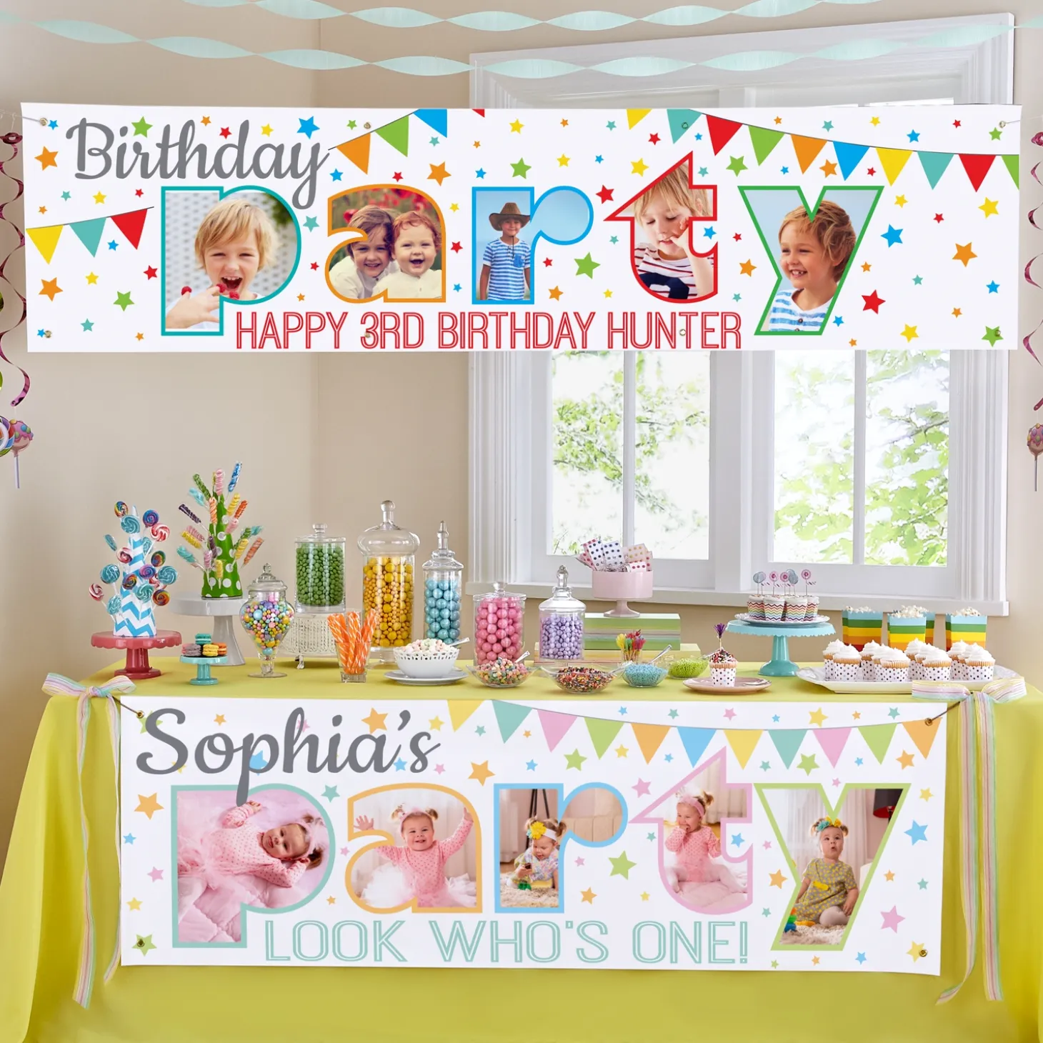 Photo Party Birthday Banner