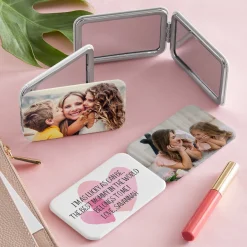 Photo with Message Purse Mirror
