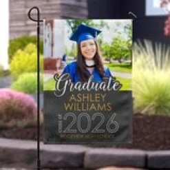 Picture-Perfect Graduation Photo Garden Flag