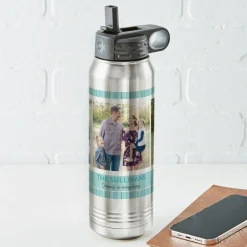 Picture Perfect Pattern Photo Stainless Steel Water Bottle