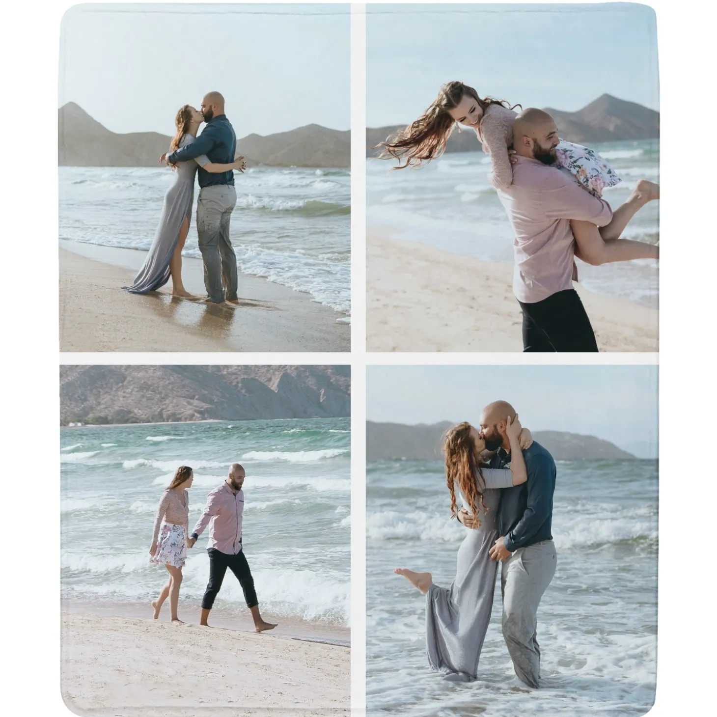 Picture-Perfect Photo Collage Plush Blanket