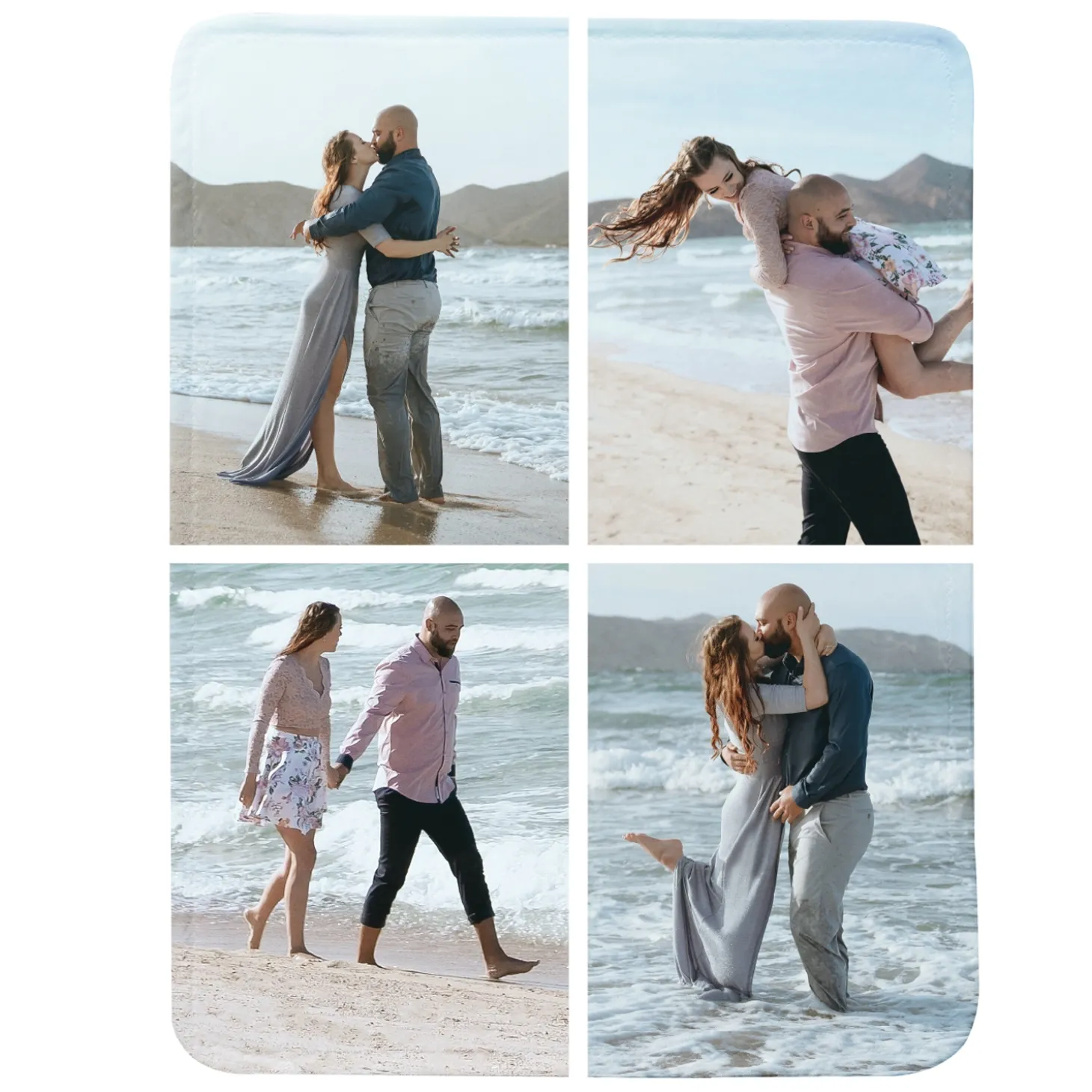 Picture-Perfect Photo Collage Plush Blanket