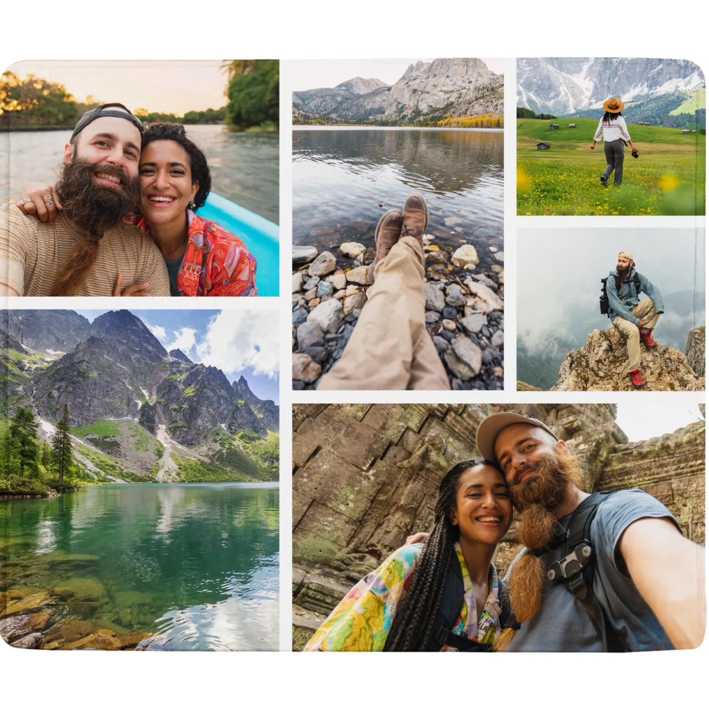 Picture-Perfect Photo Collage Plush Blanket