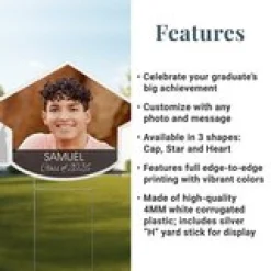 Picture-Perfect Photo Graduation Shaped Yard Sign