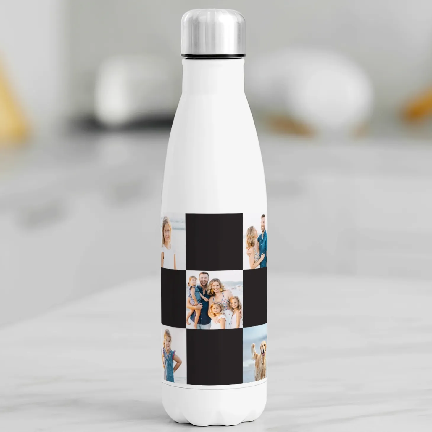 Picture-Perfect Photo Grid 17 oz. Stainless Steel Water Bottle