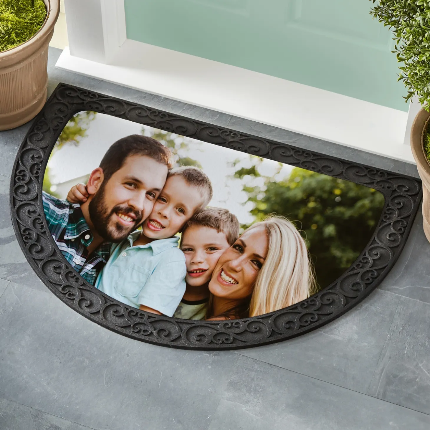 Picture-Perfect Photo Half Round Doormat