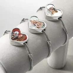 Picture-Perfect Photo Heart Charm Bracelet