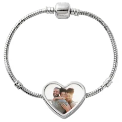 Picture-Perfect Photo Heart Charm Bracelet
