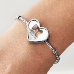 Picture-Perfect Photo Heart Charm Bracelet