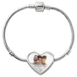 Picture-Perfect Photo Heart Charm Bracelet