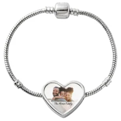 Picture-Perfect Photo Heart Charm Bracelet