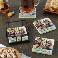 Picture-Perfect Photo Marble Coaster Set